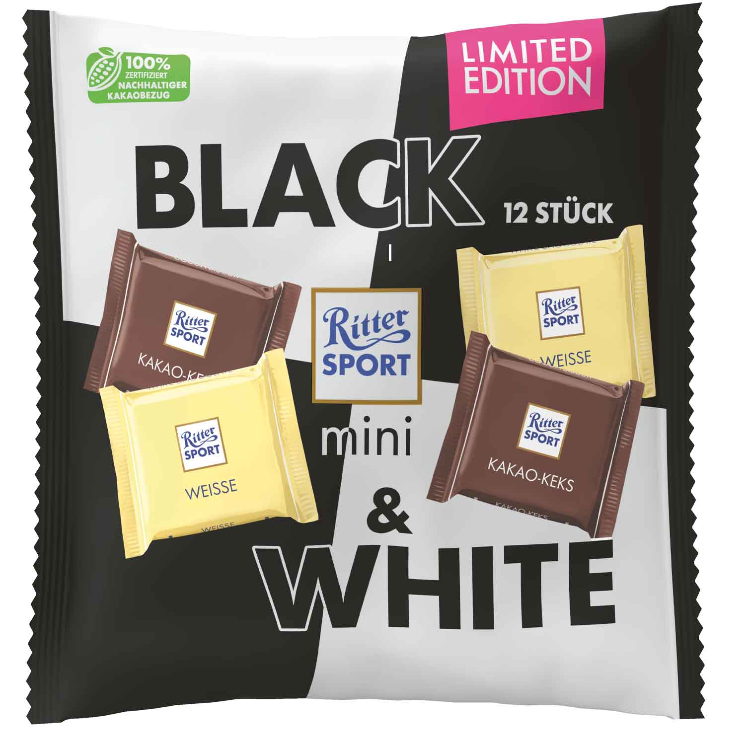 Ritter Sport MINI Black & White 12ks, 200g