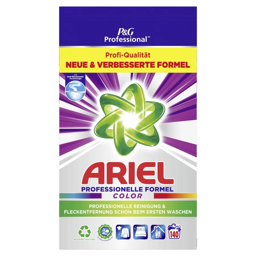 Ariel Professional prací prášek na barevné prádlo 140 dávek, 8,4 kg - profi Qualität