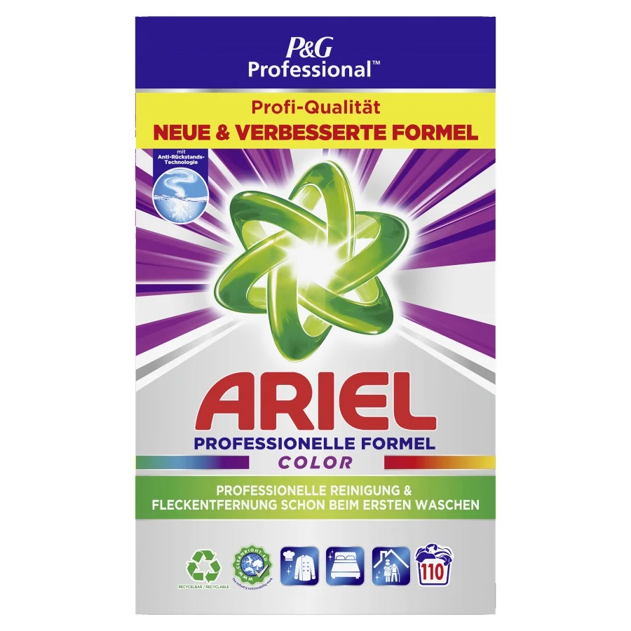 Ariel Professional prací prášek na barevné prádlo 110 dávek, 6,6 kg - profi Qualität