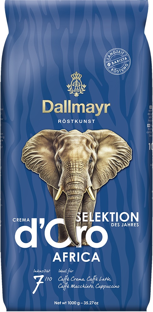 Dallmayr AFRICA crema d´ORO výběr roku 2024, zrnková káva 1 kg