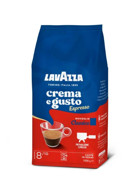 Lavazza crema e gusto espresso classico zrnková káva 1 kg