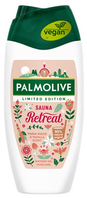 Palmolive krémový sprchový gel Sauna Retreat - Teplá vůně dřeva a vanilky 250 ml