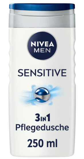 Nivea Men pečující sprchový gel Sensitive s extraktem bambusu 3in1 pro muže 250 ml