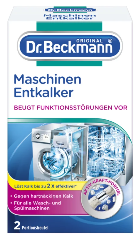 Dr. Beckmann Hygienický odvápňovač pračky 2x50 g - originál z Německa