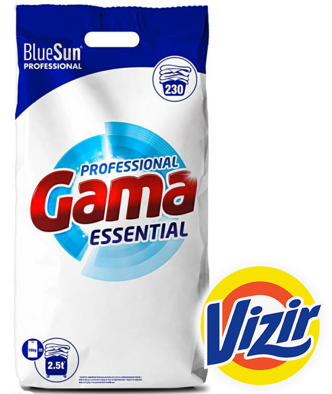 Vizir Gama Professional Essential prací prášek 15 Kg, 230 dávek