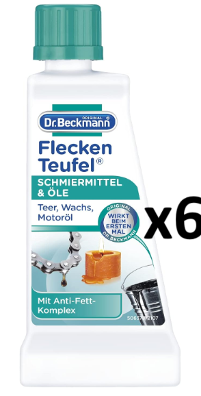 Dr. Beckmann ďáblík na odstraňování skvrn od maziv a olejů, 6x50 ml-VÝHODNÉ BALENÍ