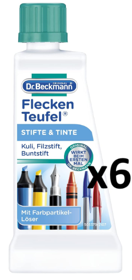 Dr. Beckmann ďáblík na odstraňování skvrn z inkoustu a tužek, 6x50 ml-VÝHODNÉ BALENÍ