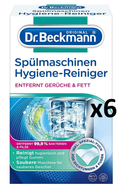 Dr. Beckmann hygienický čistič myčky s vůni limetky 75g + hadřík - 6ks-VÝHODNÉ BALENÍ - originál z Německa