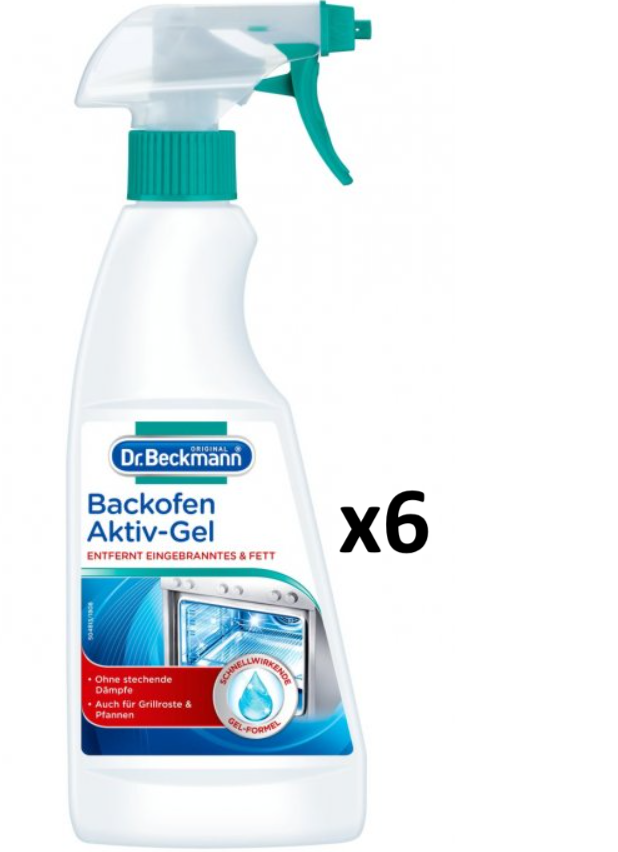 Dr. Beckmann Aktivní čistič trouby, sporáku a grilu ve spreji 6x375ml-VÝHODNÉ BALENÍ - originál z Německa