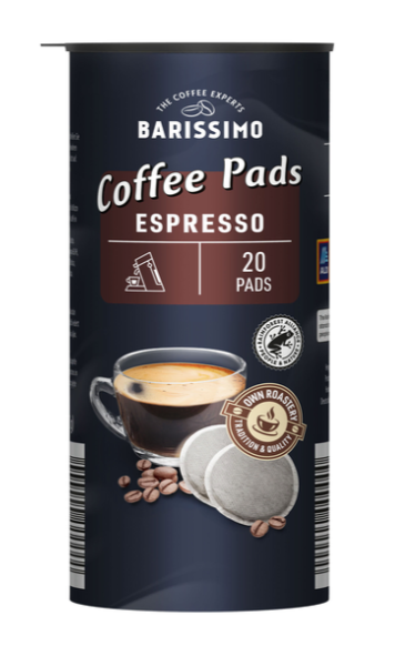 Barissimo Caffé Espresso kávové pody 20 ks, 140 g