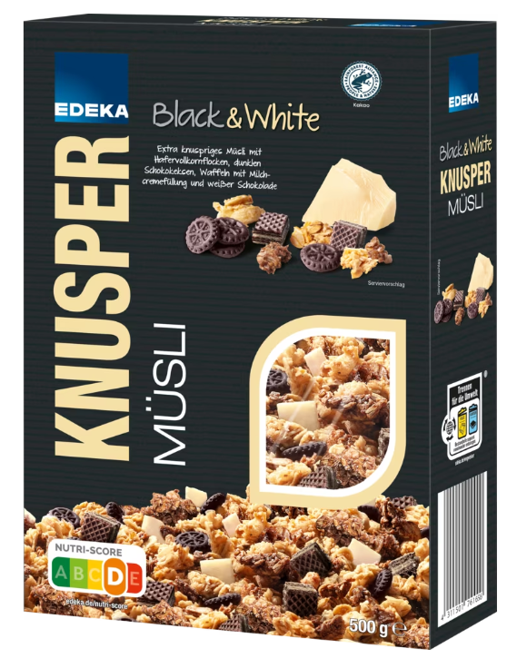 EDEKA Premium křupavé müsli Black & White 500g