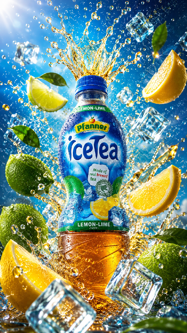 Pfanner Eistee ledový čaj Lemon - osvěžující citrusový ledový čaj