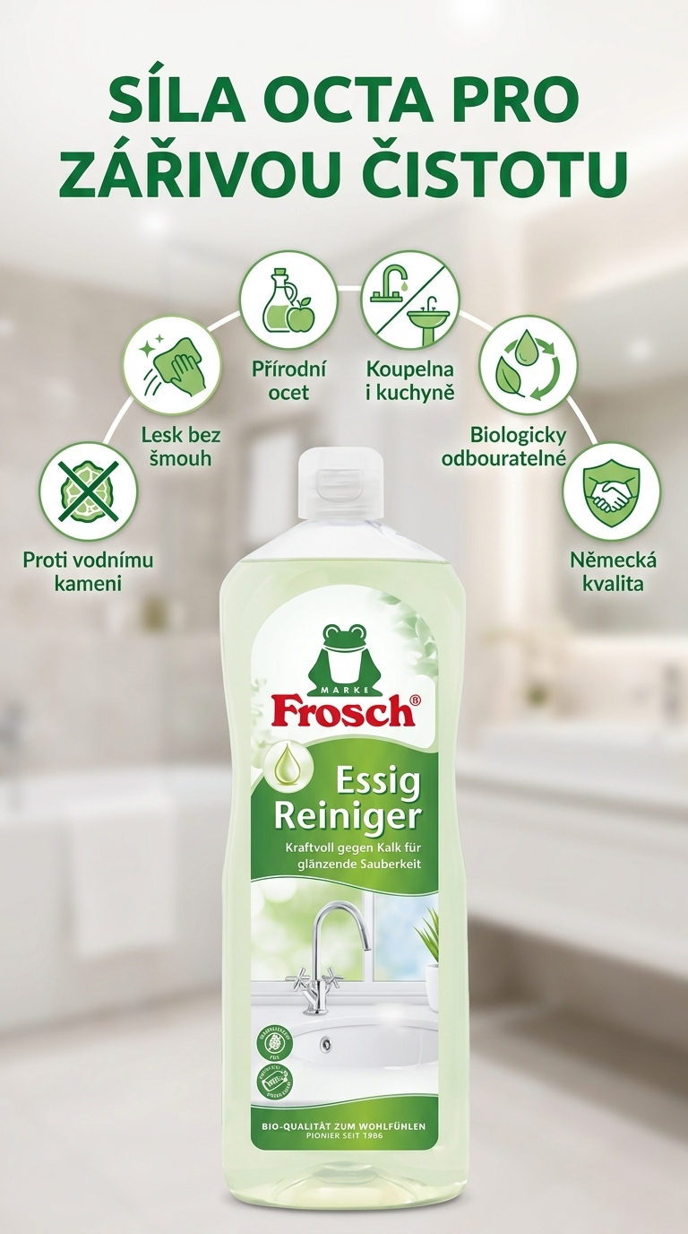 Frosch Octový čistič 1000 ml - mobilní infografika