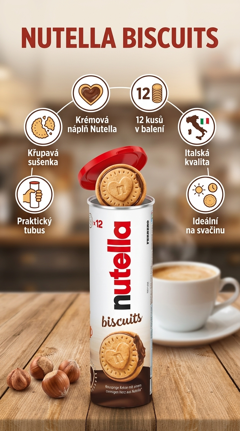 ferrero Nutella Biscuits 166 g - mobilní infografika