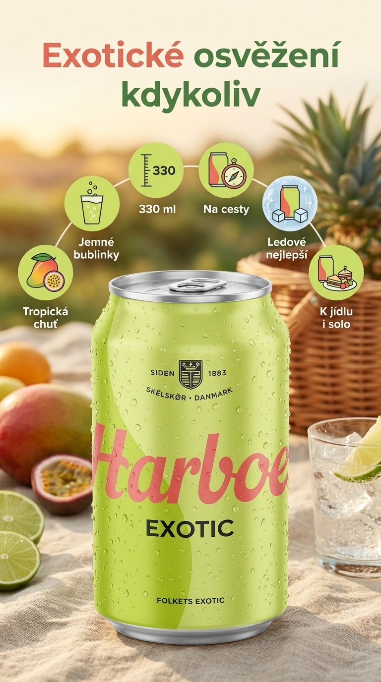 Harboe Exotic 330 ml - mobilní infografika