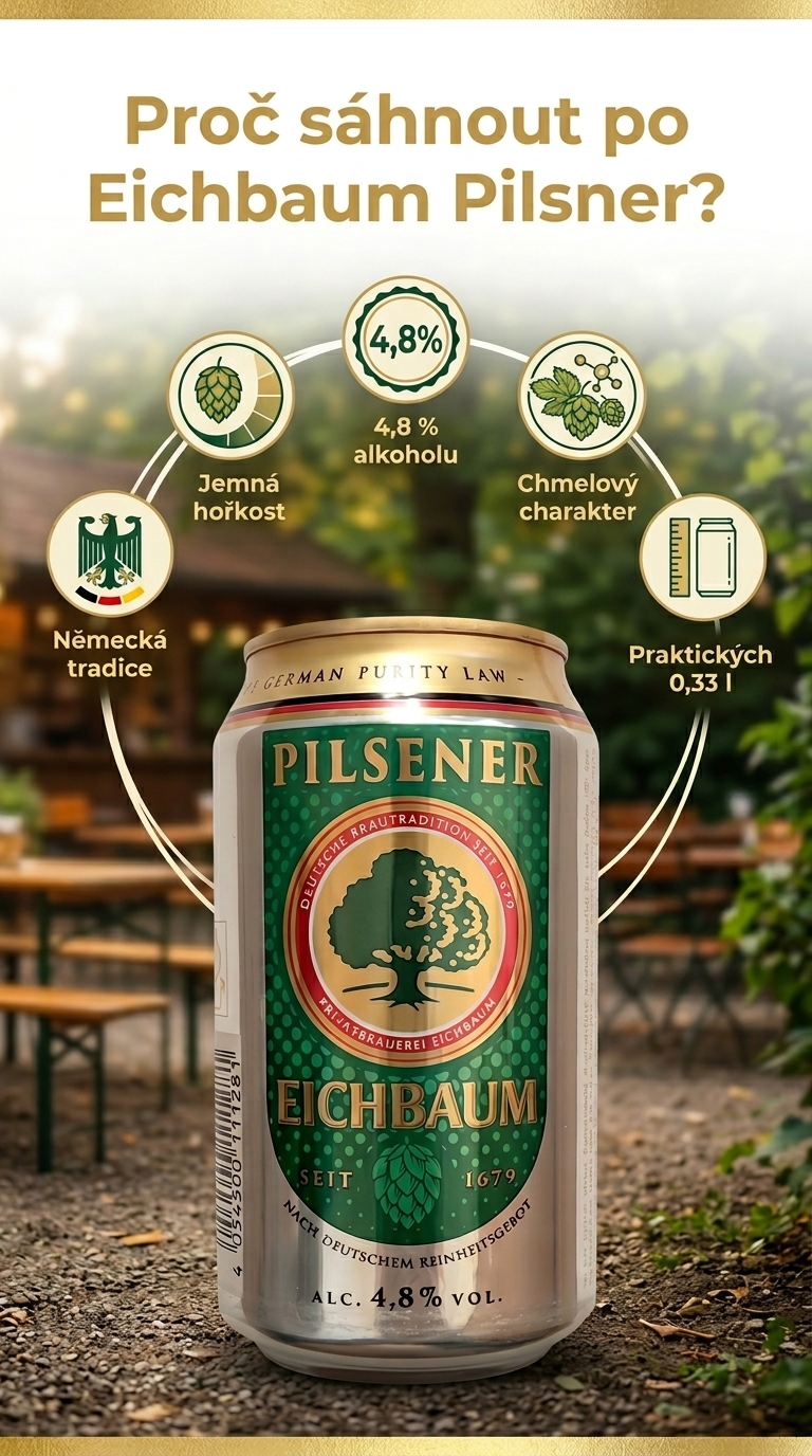 Eichbaum Pilsner světlé pivo 4,8% 0,33 l - mobilní infografika