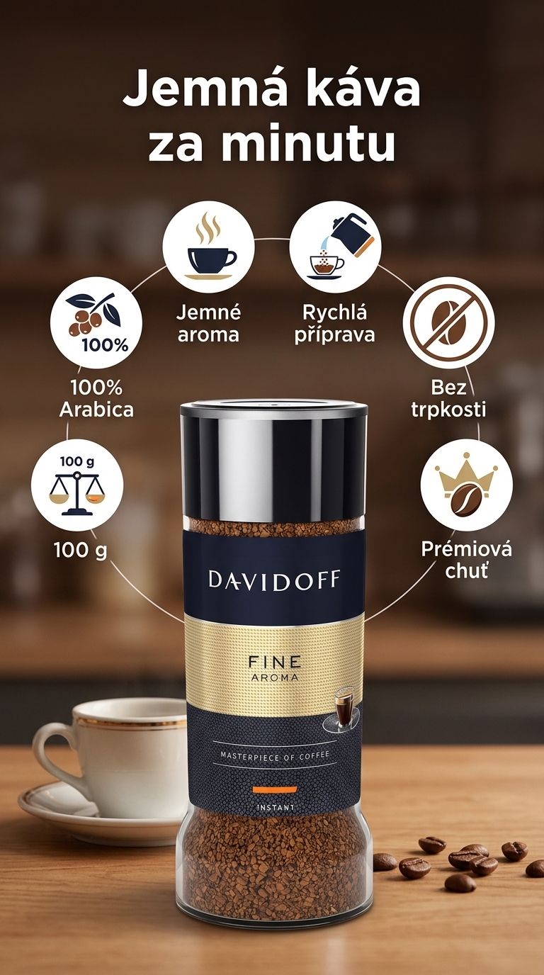 Davidoff Fine Aroma 100 g - mobilní infografika
