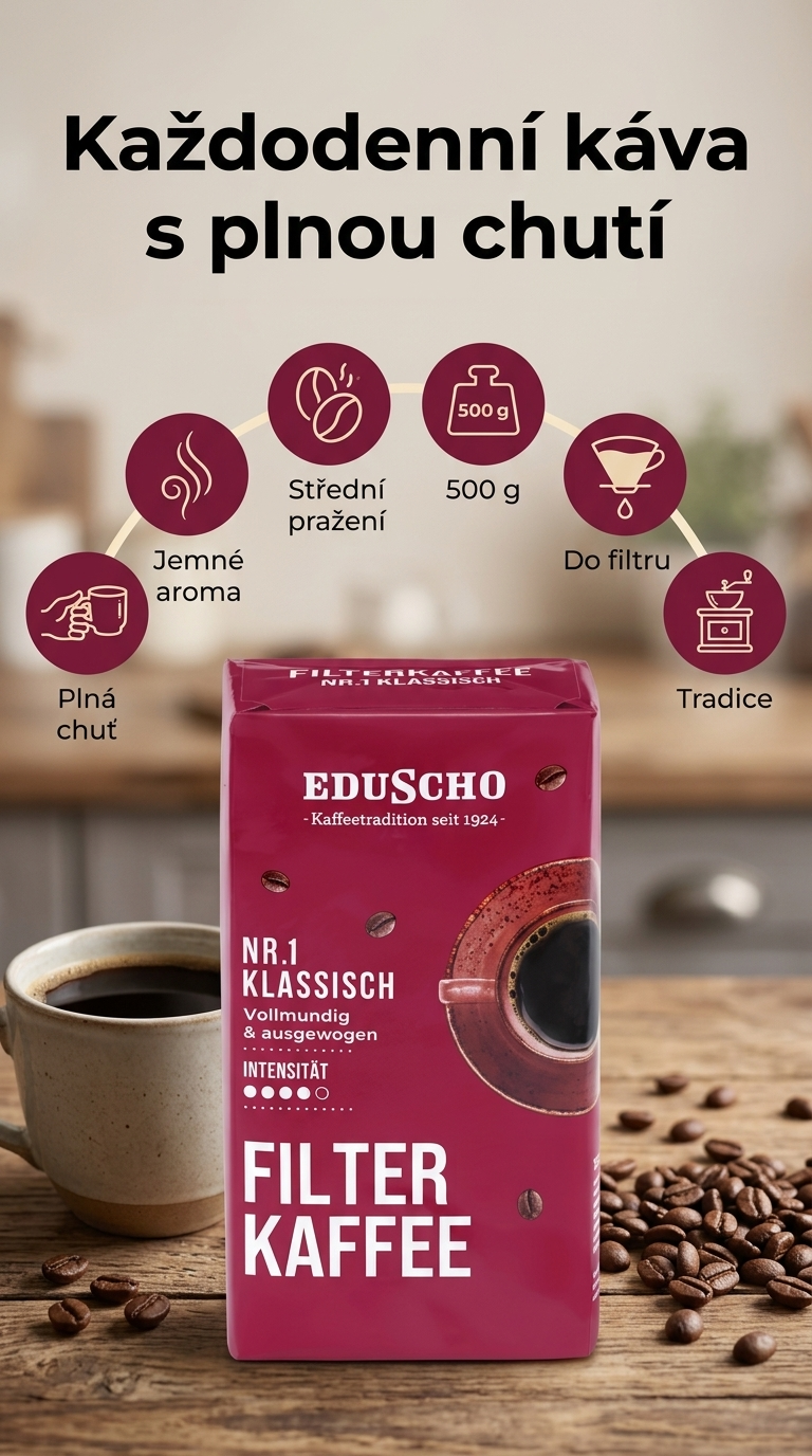 Eduscho Nr. 1 500 g - mobilní infografika