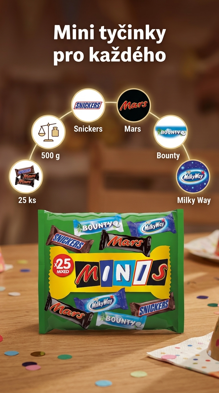 Mars Mixed Minis - mobilní infografika