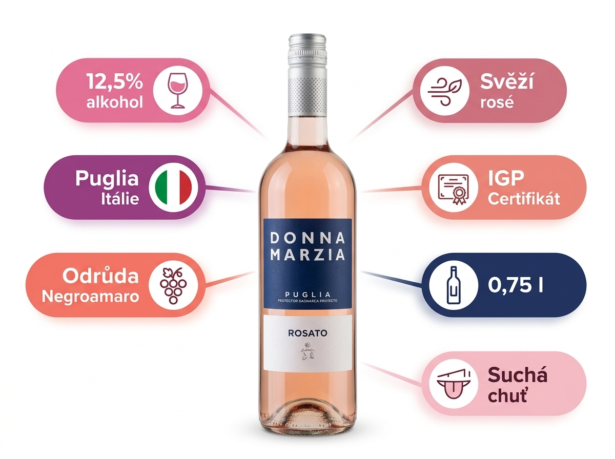 Donna Marzia Rosé IGP — infografika