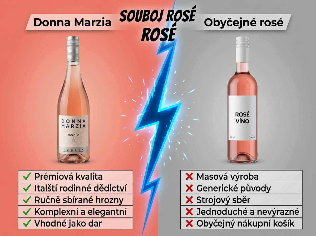Donna Marzia Rosé vs konkurence — srovnání