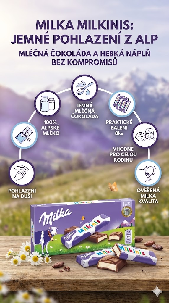 Milka Milkinis - mobilní infografika