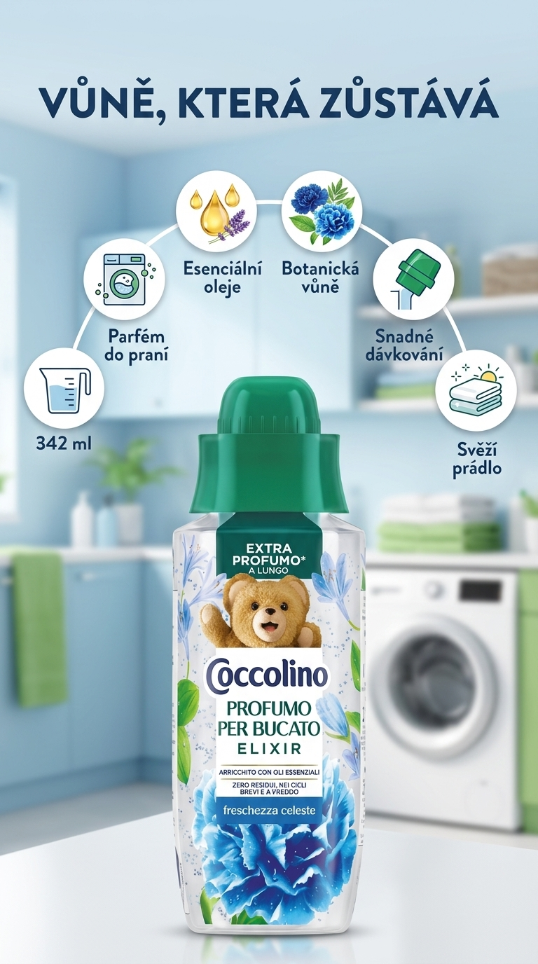 Coccolino parfém do praní Elixir Freschezza Celeste 342 ml – mobilní přehled