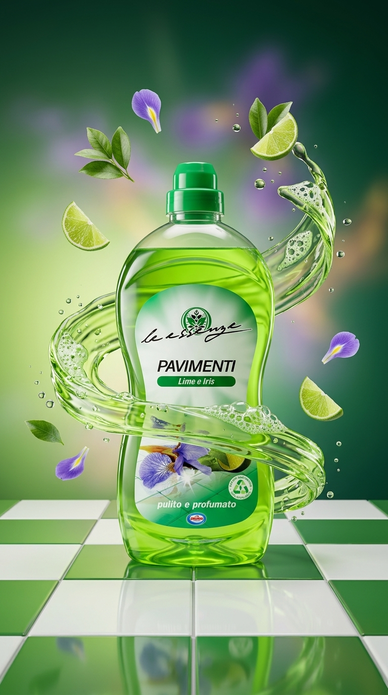 Dilly Le Essenze čistič na podlahy Lime e Iris 1 l – svěží úklid