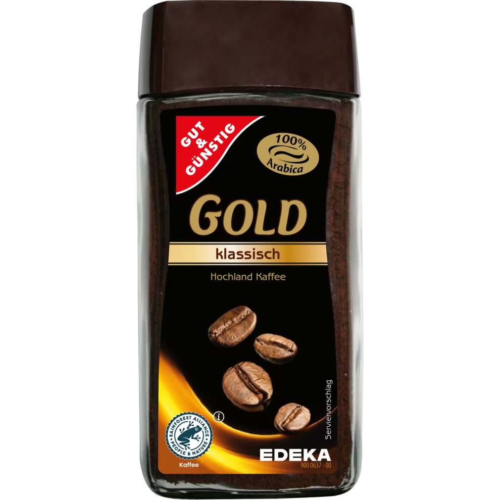 G&G Gold rozpustná káva 100% arabica 100g - originál z Německa