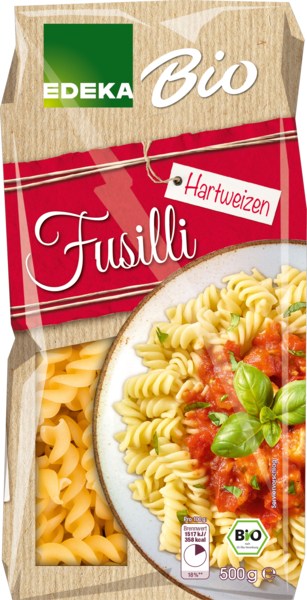 Edeka Bio těstoviny Fusilli z trvdé pšenice 500g - originál z Německa