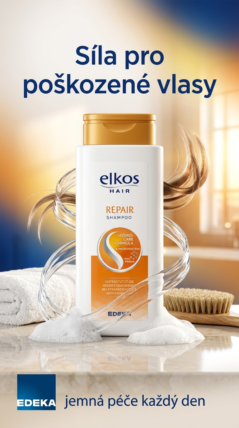 Elkos Repair šampon pro poškozené a křehké vlasy - lifestyle poster