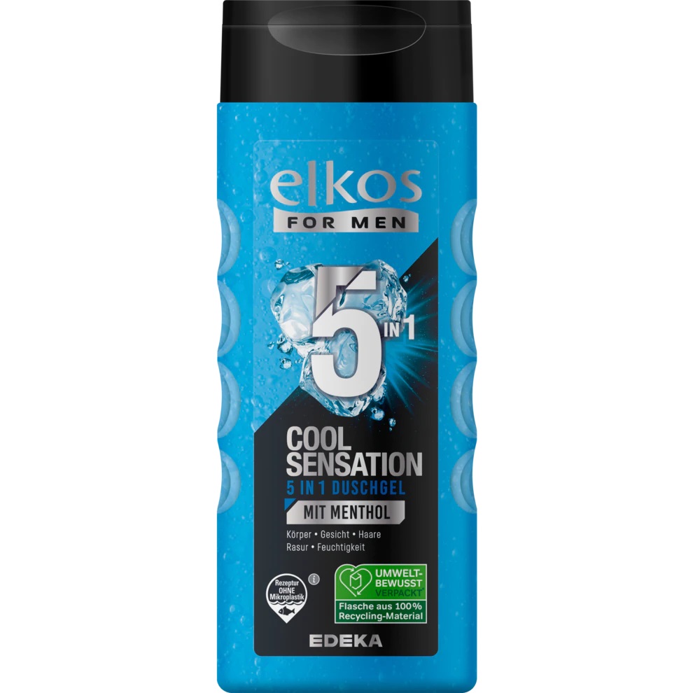 Elkos Men DEEP CLEANSE 5v1 sprchový gel s aktivním uhlím 300ml - originál z Německa