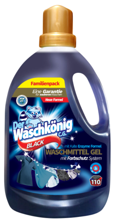 Waschkönig Black prací gel na tmavé prádlo 3,305 l 110 PD - originál z Německa