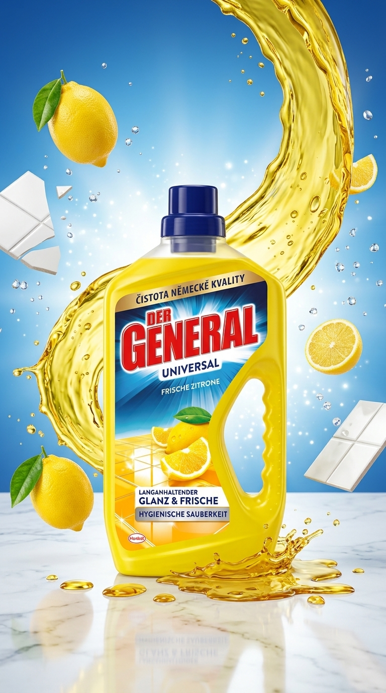 Der GENERAL Svěží citron čistič na podlahy 750 ml - lifestyle poster