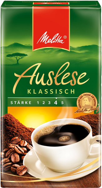 Melitta Auslese Klassisch mletá káva 500 g - originál z Německa