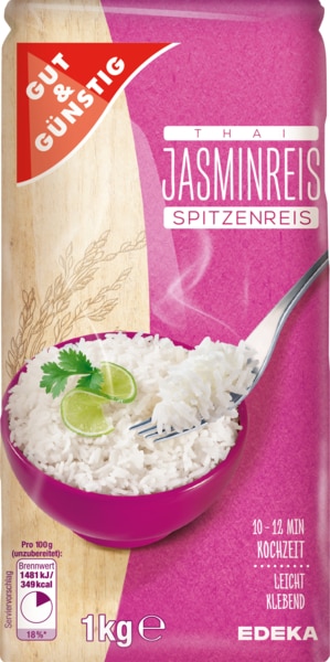 G&G Jasmínová rýže, 1 kg - originál z Německa