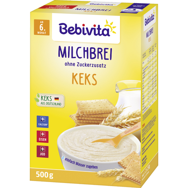 Bebivita 6+ Mléčná kaše sušenková 500g - originál z Německa