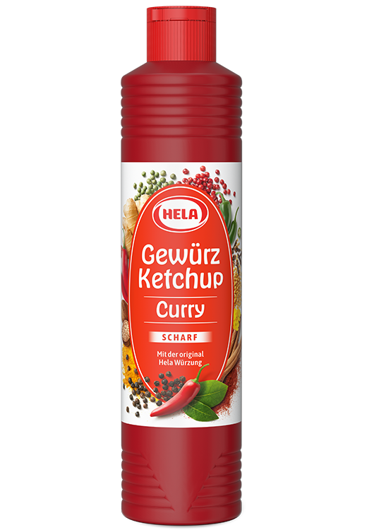 Hela Curry kořeněný kečup - ostrý 800ml - originál z Německa