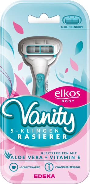 Elkos Women Vanity 5-ti čepelový holicí strojek, 1 hlavice + 1 náhrada - originál z Německa