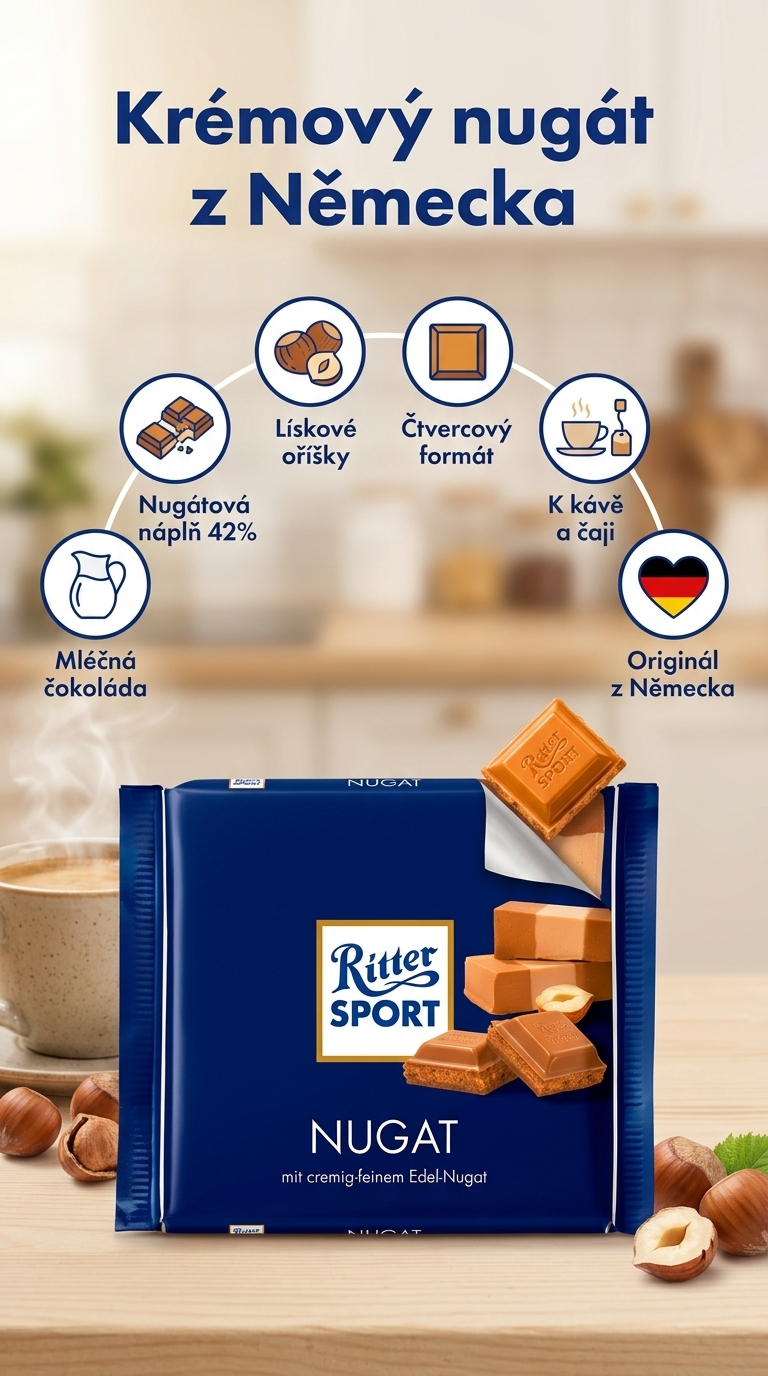 Ritter Sport Nugat - mobilní infografika