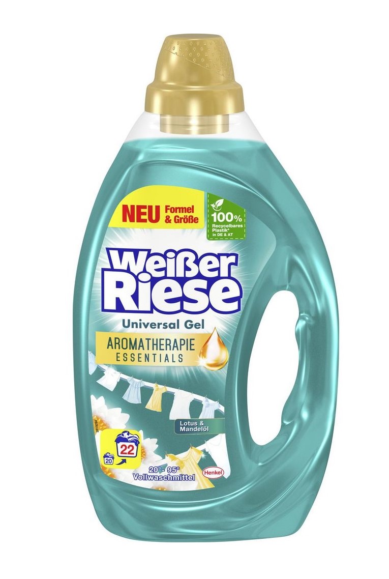 Weisser Riese Lotus & Mandlový olej gel na praní, 22 dávek, 1,1 l - originál z Německa