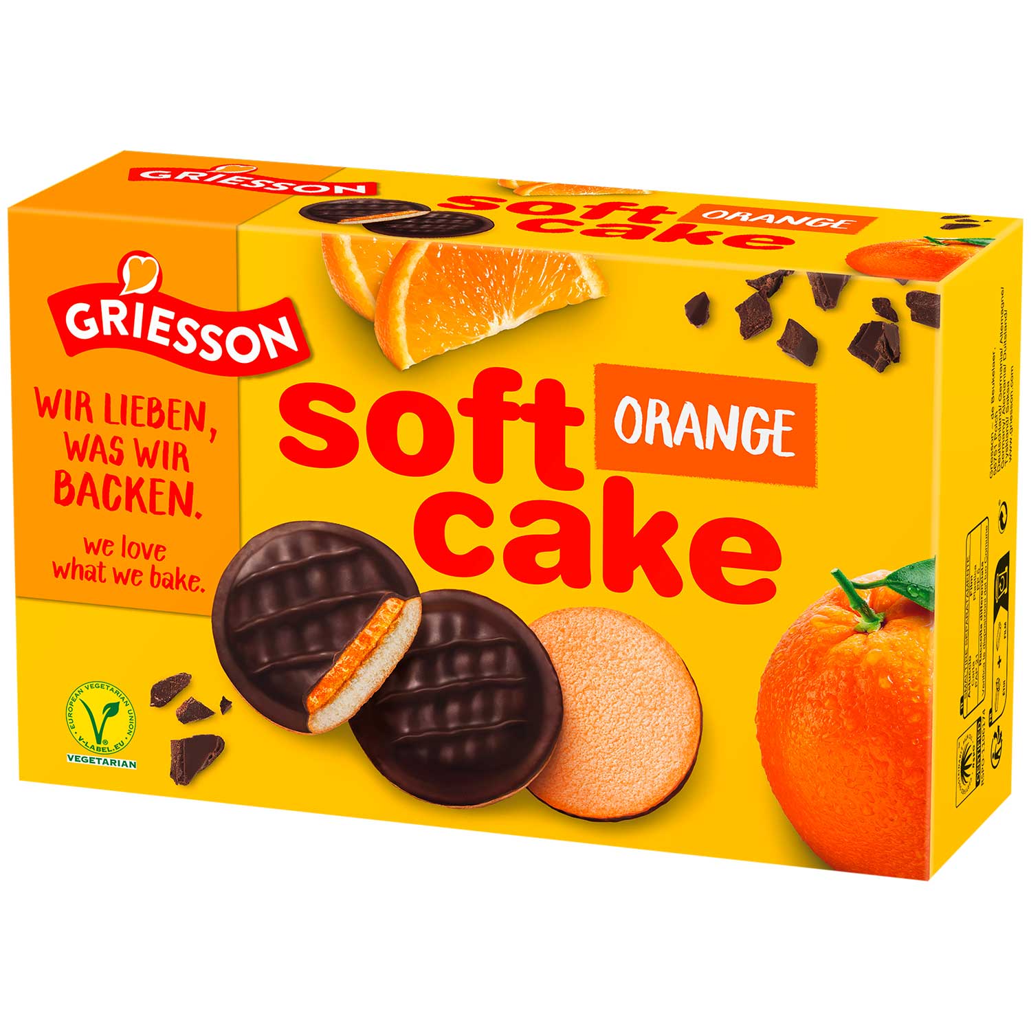 Griesson Soft Cake piškoty s čokoládovou polevou a pomerančovou náplní 300g - originál z Německa