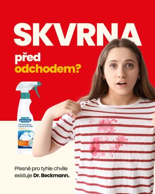 Skvrny nemají šanci s Dr. Beckmann 🙌 Káva na tričku? Víno na ubruse? Make-up na oblečení? Dr. Beckmann nabízí chytré...