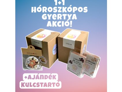 1+1 Horoszkop szójagyertya+1-1 db kulcstartó