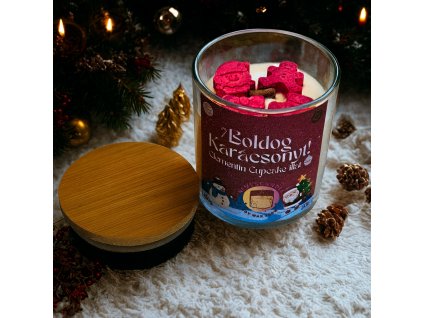 Karácsonyi hangulatú illatos gyertya