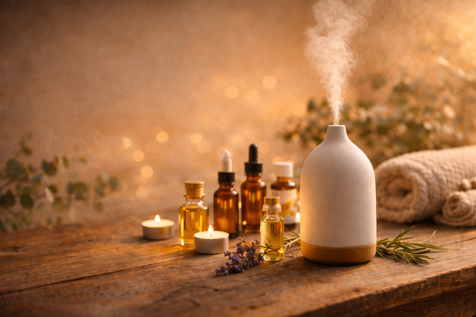 Aromaterapie a difuzér v útulném prostředí