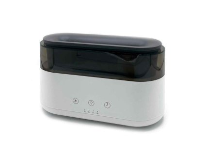 Moderní Aroma Difuzér - LED Hodiny - USB-C - Efekt Plamene
