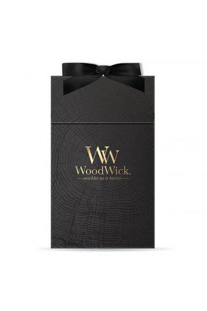 WoodWick Dárková krabička na velkou svíčku (609g), černá