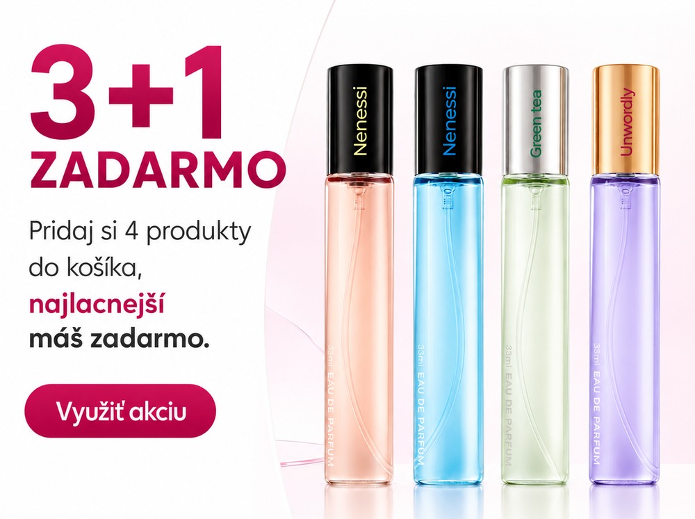 Akcia 3+1 zdarma na parfémy Neness