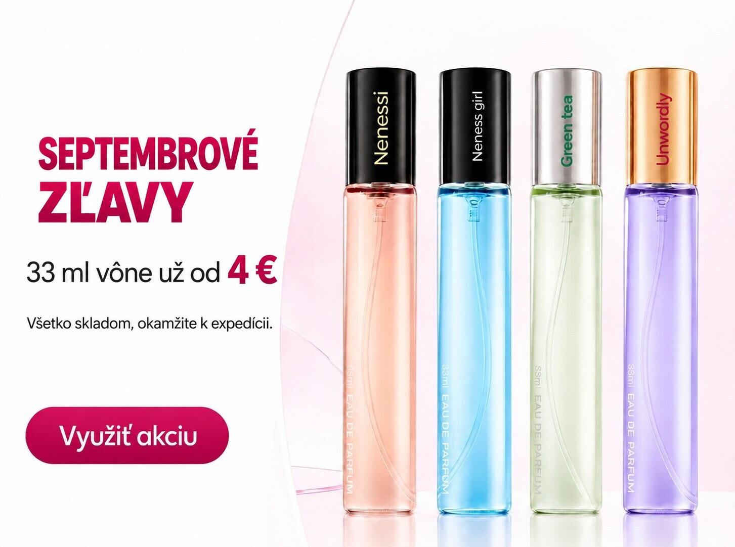 Septembrové zľavy na parfémy Neness od 4 €